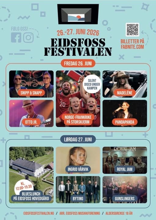 Eidsfossfestivalen 2026 plakat